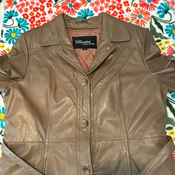 Vintage 1980’s Women’s Wilson’s Suede and Leather Trench-coat in XL/16 - Picture 2 of 16